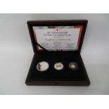 50th Anniversary of Canadian flag 3x coin set - 2x silver and 1x gold