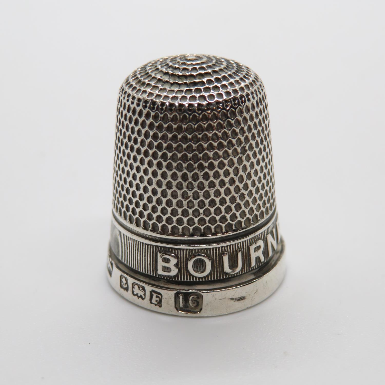 Antique silver collectable thimble Birmingham 1930 - Image 2 of 2