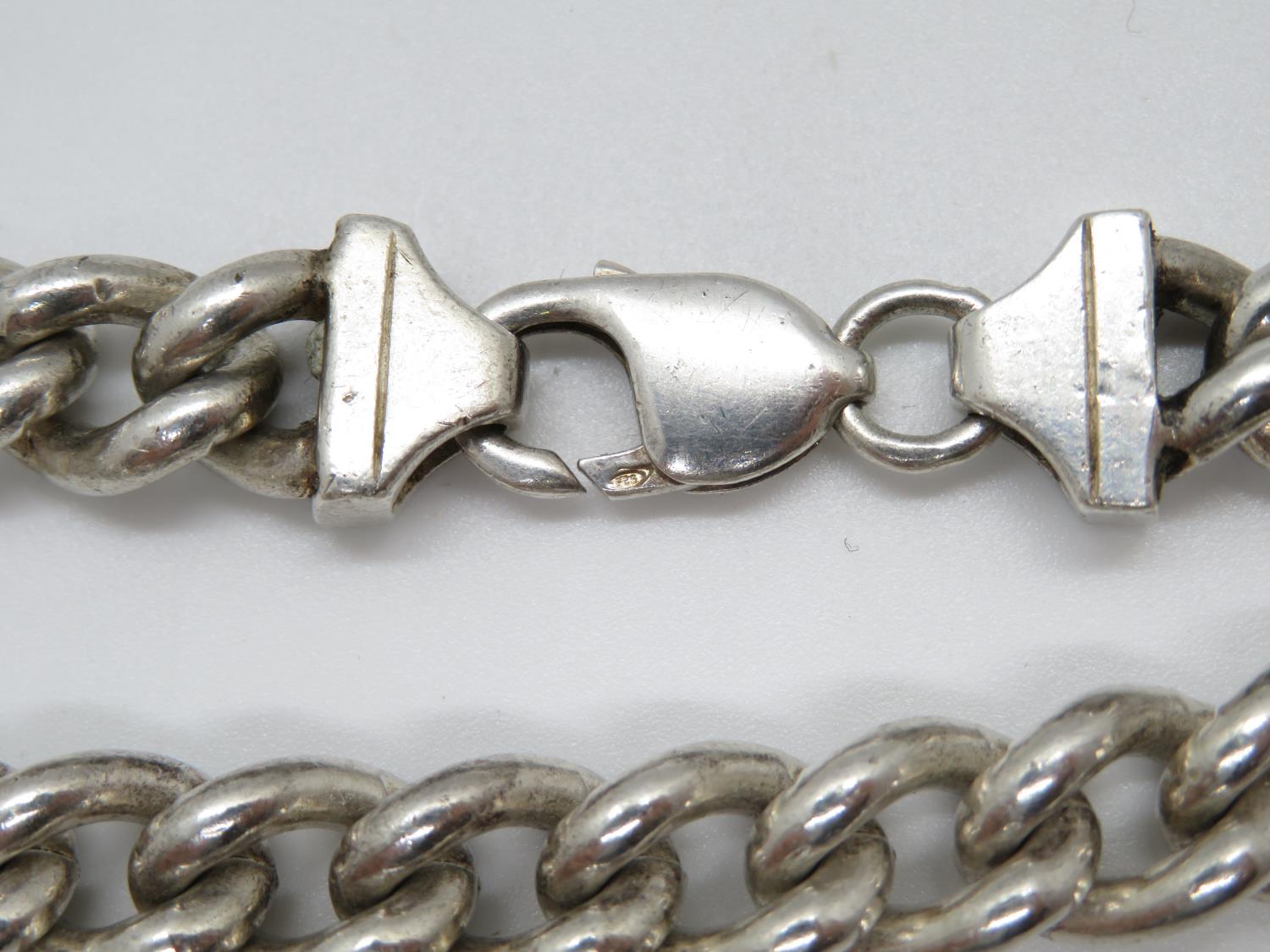 HM silver gentleman's bracelet 8.5". 57g - Image 2 of 2