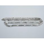 Silver Figaro link chain 18" 15.8g