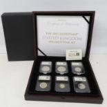 Royal Mint 2015 date stamped UK specimen year set in wooden collector's case