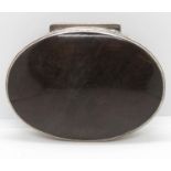 Silver and tortoise shell snuff box - nice early example - tight hinge and closes securely - no