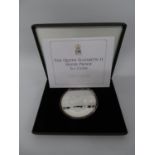 QEII silver proof 5oz coin Longest Reigning Monarch