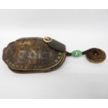 Very early - possibly 17thC- Samurai money purse made from tortoise shell - see photos - overall 10"