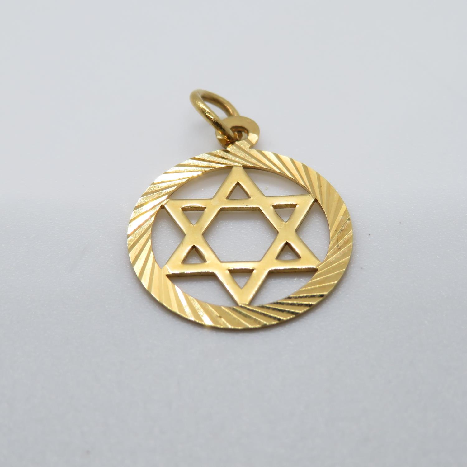 Vintage George Jensen 9ct gold Star of David London 1982 - Image 2 of 3