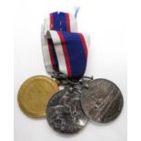 Trio of medals to HE Roberts ABRFR. WWI