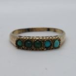 9ct ring with turquoise size R 2g