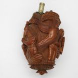 Carved Treen early - believed to be snuff dispenser