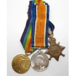 Trio of medals 1259 Private A Minto Northumberland Yeomanry