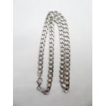 HM solid silver curb link chain 18" 33g