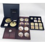 Selection of Collector's coins in 5x boxes