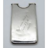 Victorian silver card case by Joseph Gloster Birmingham 1899 31g