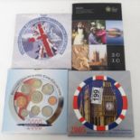 2005 Royal Mint proof set, and 2007 set and 2010 set and Millennium set