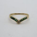 9ct gold ring size O 1.4g