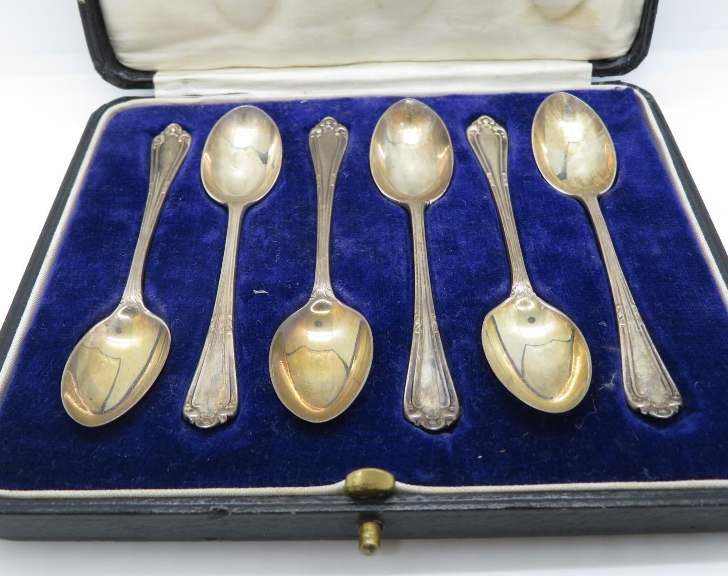 6x silver teaspoons boxed - Image 2 of 2