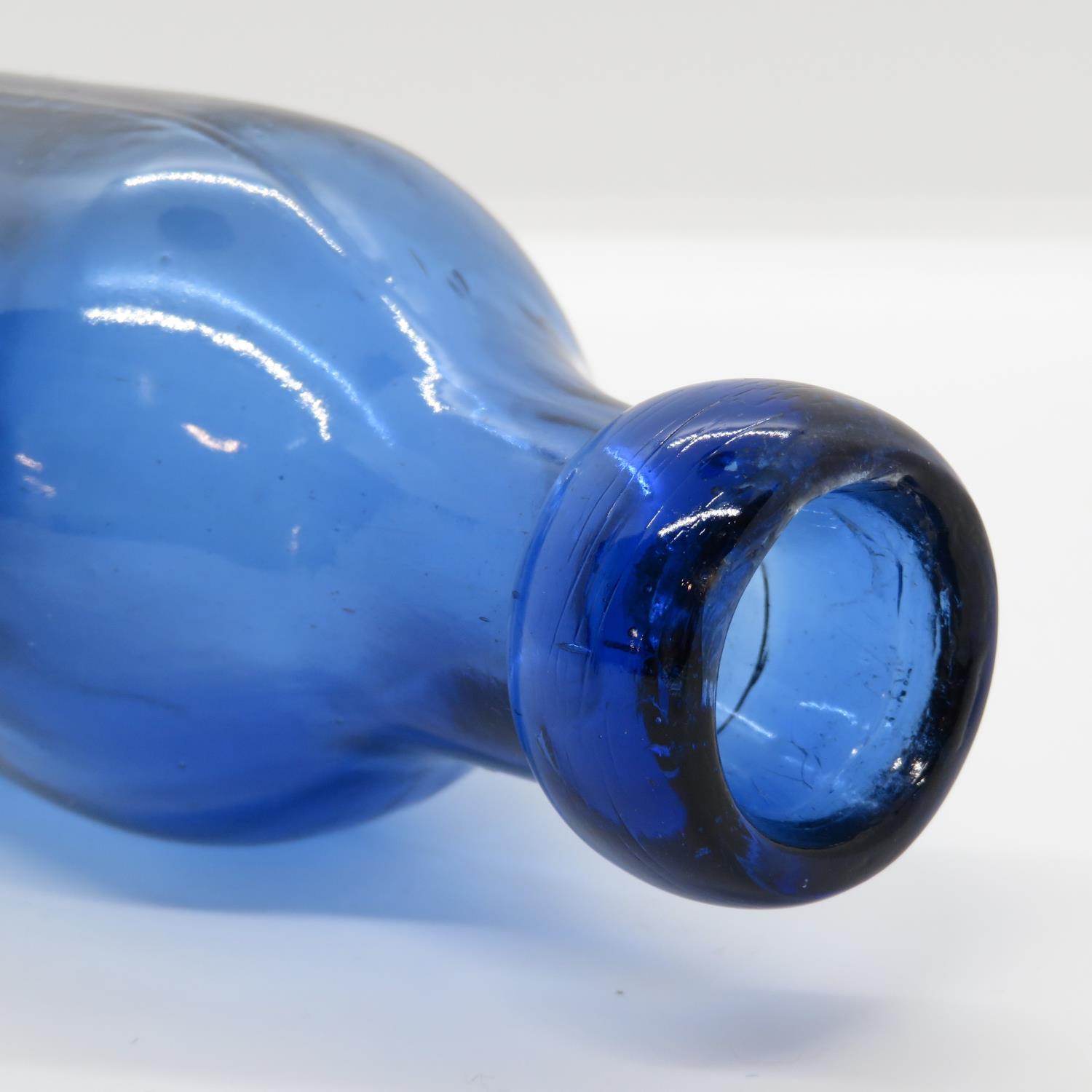 Blue Hamilton bottle 9" good condition - Image 3 of 5