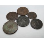 Mixture of early coins and jettons
