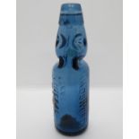 Cambridge Wadsworth Mineral Waters 7" blue codd bottle by E Breffit and Co Ltd Castleford - small