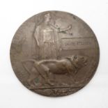 James Stephen Gordon Highlanders WWI death plaque