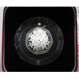 Silver Piedfort proof of 50p 25th Anniversary of EEC boxed and paperwork