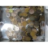 Large box of British copper coins 4kg