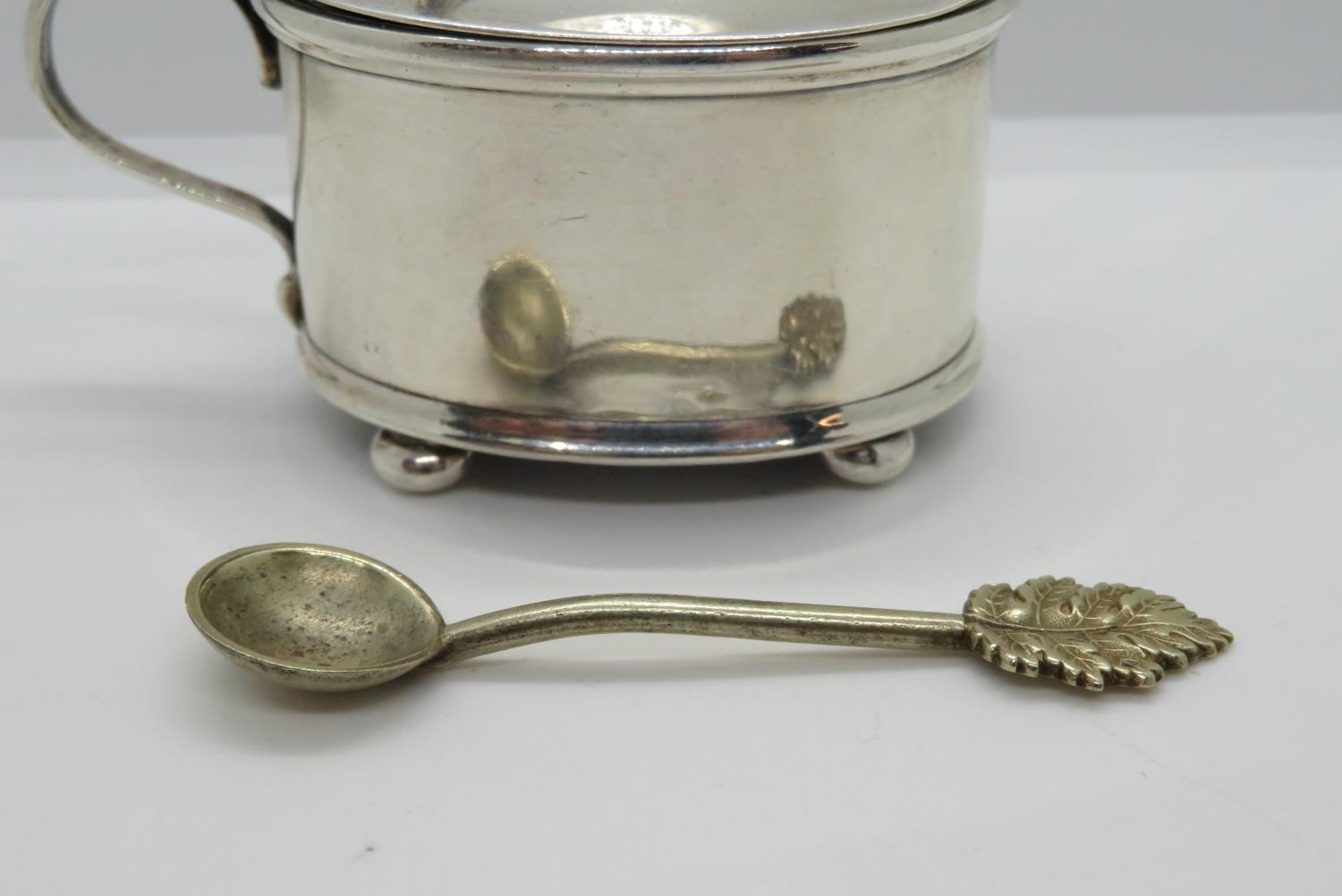 Small mustard pot in HM silver 94g - Image 3 of 5