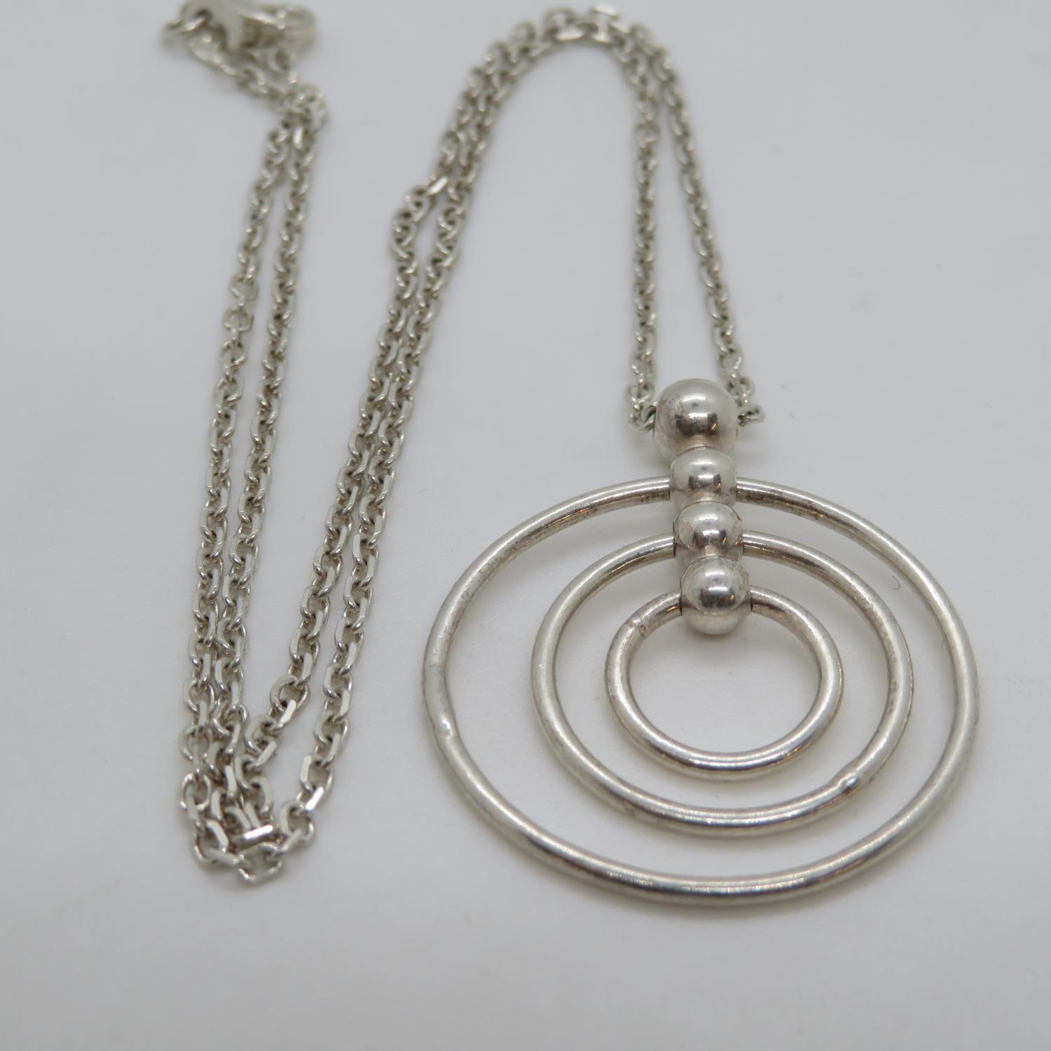 Silver necklace and silver pendant - Image 2 of 2