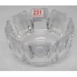 Orefors Ltd. pattern 4384-13 7" clear cut glass bowl