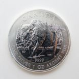 Canada 999 1oz Buffalo 2013 coin