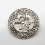 Scottish silver Lion Rampant brooch Robert Allison Glasgow 1952 11g