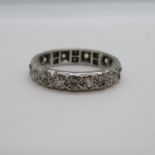 18ct gold platinum and diamond eternity ring size M