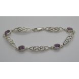 Celtic Infinity style bracelet 7.3/4" 8.5g