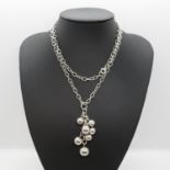 37g silver bauble necklace