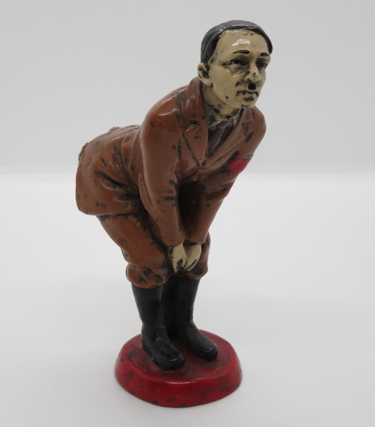 Cold cast bronze Adolf Hitler pin cushion 5" high - Image 4 of 7