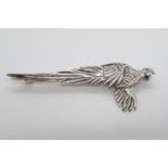 Vintage silver flying pheasant brooch Edinburgh 1983 6.6g