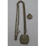 St. Christopher's and silver chain