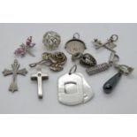 34g silver HM charms