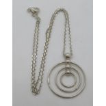Silver necklace and silver pendant