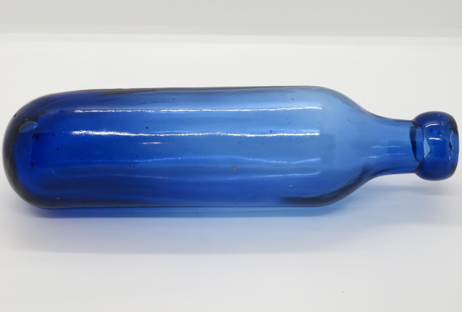 Blue Hamilton bottle 9" good condition