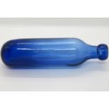 Blue Hamilton bottle 9" good condition