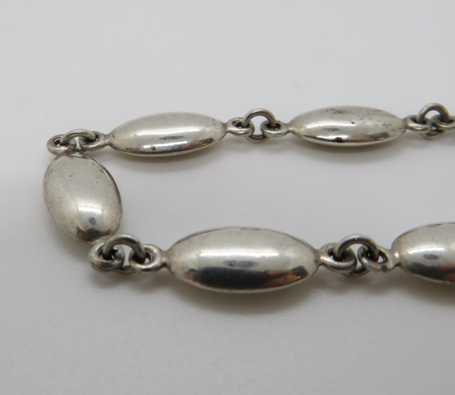 Silver HM bead bracelet - Image 2 of 2