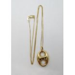 9ct gold pendant and chain 2.67g