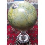 36" x 18" paper globe on metal stand