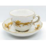Early Meissen Chinese Dragon cup and saucer