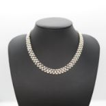 HM silver choker collarette 16" 41g