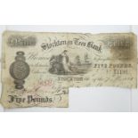 Rare Stockport £5 banknote