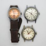 3x 1950s wristwatches - need attention