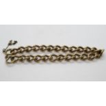 Solid 9ct gold chain 23g 7.5" requires padlock