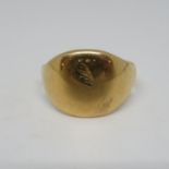 18ct gold pinkie ring worn to front 7g