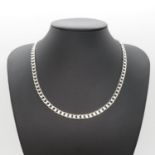 HM silver diamond cut curb link chain 30g 18"